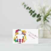 Roboter-Freundschafts-Karten Visitenkarte (Stehend Vorderseite)