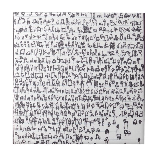 Roboter-Genom 001 Fliese (Vorderseite)