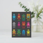 Roboter Geschenk Robotik Retro SpielSpaß Postkarte (Stehend Vorderseite)