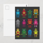 Roboter Geschenk Robotik Retro SpielSpaß Postkarte (Vorne/Hinten)
