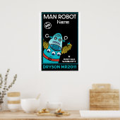 Roboter-Geschenke für Jubiläumsfeier oder Hochzeit Poster (Küche)