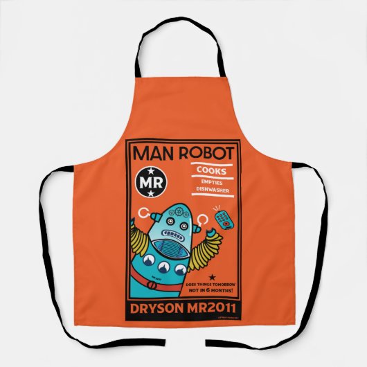 Roboter-Geschenke für Jubiläumsfeier oder Hochzeit Schürze (Vorderseite)