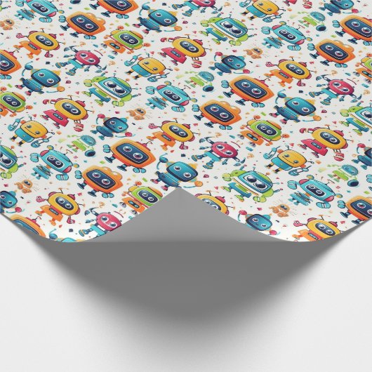 Roboter Geschenkpapier (Ecke)