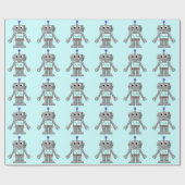 Roboter Geschenkpapier (Flach)