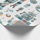 Roboter Geschenkpapier (Ecke)