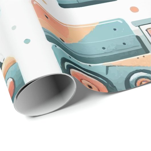 Roboter Geschenkpapier (Rolleneckpunkt)