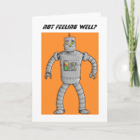 Roboter Get Well Soon Card