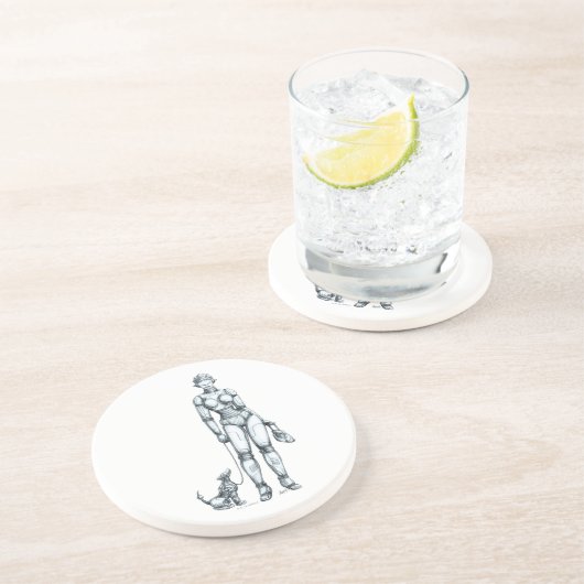 Roboter Getränkeuntersetzer (Seite)