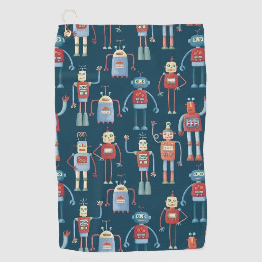 Roboter Golfhandtuch (Vorderseite)