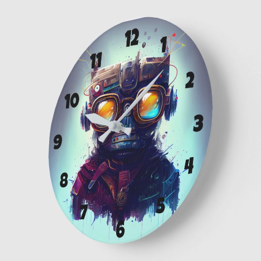 Roboter Große Wanduhr (Winkel)
