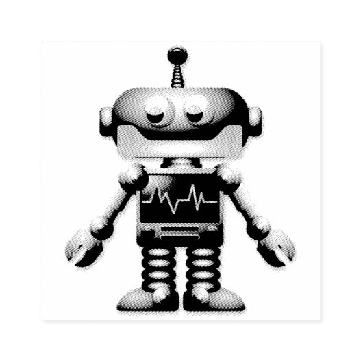 Roboter Gummistempel (Prägung)