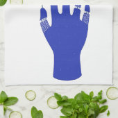 Roboter Hand mit blühenden Rose Artwork Geschirrtuch (Gefaltet)