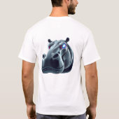 Roboter Hippo Face Art T-Shirt (Rückseite)