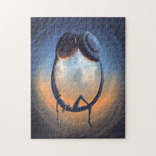 Roboter hören Musik von Kopfhörern Puzzle