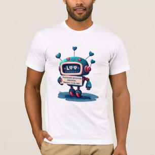 Roboter Ich mag Sie Text, Herz, Liebe, Spaß T-Shirt
