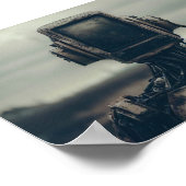 Roboter im apokalyptischen Wastland Poster (Ecke)