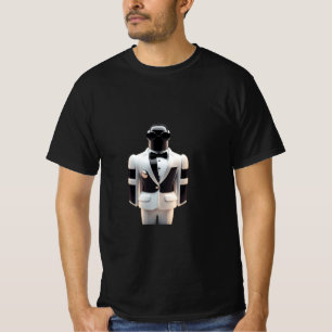 Roboter im Tuxedo-T - Shirt