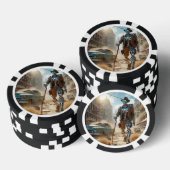 Roboter in Ghost Town Pokerchips (Stapel)