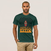 Roboter in lodernder Spirale, das Shirt der Männer (Vorne ganz)