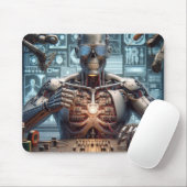 Roboter-Ingenieur Mousepad (Mit Mouse)