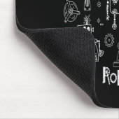 Roboter-Ingenieur-Techniker Lustiger Vintage-Robot Mousepad (Ecke)