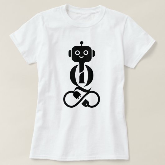 Roboter-Intelligenzquotient (IQ) ist unendlich T-Shirt (Design vorne)