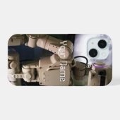 Roboter iPhone 15 Hülle (Rückseite (Horizontal))