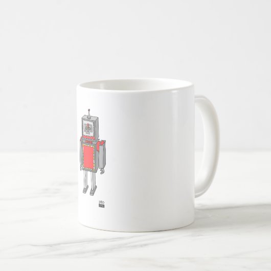 Roboter-Kaffee-Tasse Kaffeetasse (VorderseiteRechts)