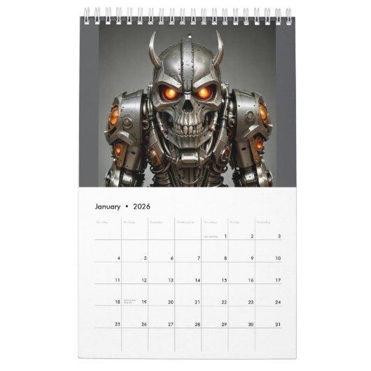 Roboter Kalender (Jan 2026)