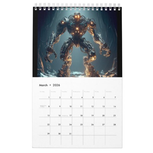 Roboter Kalender (Mär 2026)