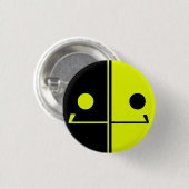 Roboter-Lächeln-Knopf Button (Vorne & Hinten)