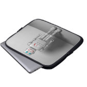 Roboter Laptopschutzhülle (Vorne Knopf)