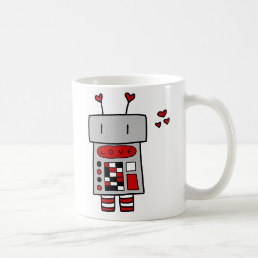 Roboter-Liebe Kaffeetasse (Rechts)