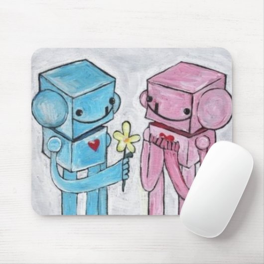 Roboter-Liebe Mousepad (Mit Mouse)