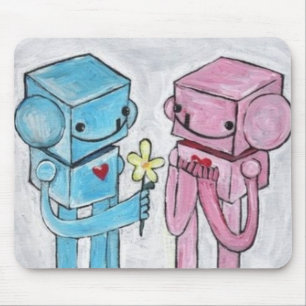 Roboter-Liebe Mousepad
