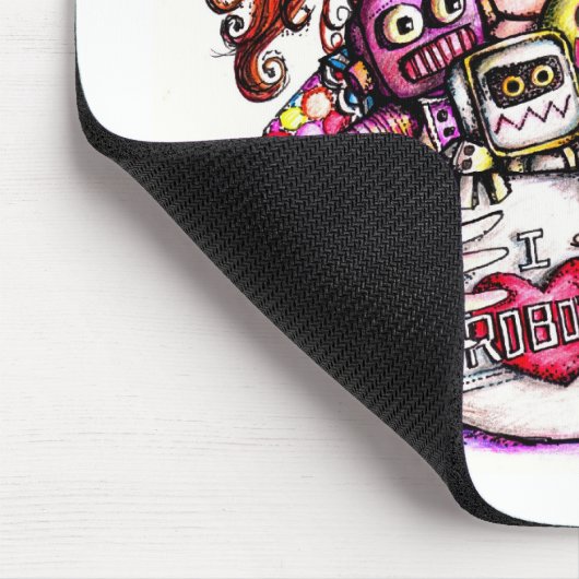 Roboter-Liebe Mousepad (Ecke)