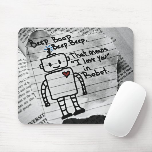Roboter-Liebe Mousepad (Mit Mouse)