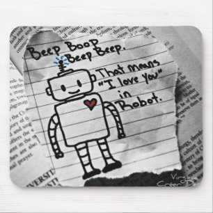 Roboter-Liebe Mousepad