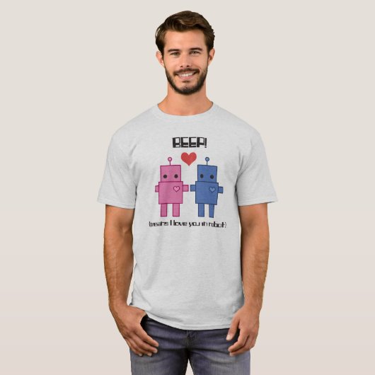 Roboter-Liebe-T-Shirt T-Shirt (Vorne ganz)