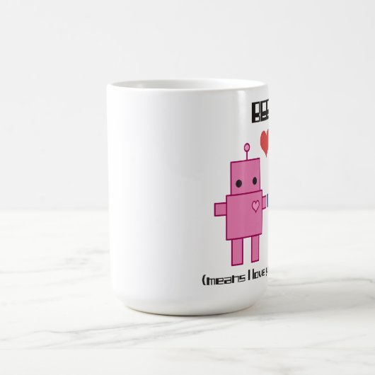 Roboter-Liebe-Tasse Kaffeetasse (Mittel)