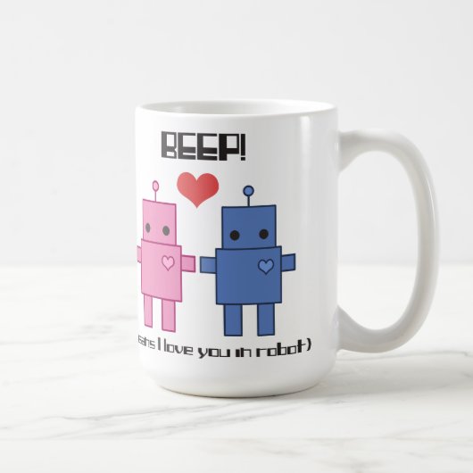 Roboter-Liebe-Tasse Kaffeetasse (Rechts)