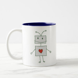 Roboter-Liebetee Zweifarbige Tasse