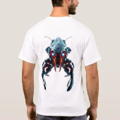 Roboter-Lobster-Gesichtskunst T-Shirt (Rückseite)