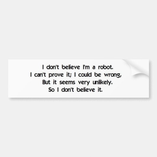 Roboter-Logik Autoaufkleber (Vorne)