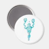 Roboter Magnet (Vorderseite/Rückseite)