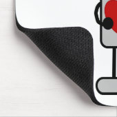 Roboter mit Herz Mousepad (Ecke)