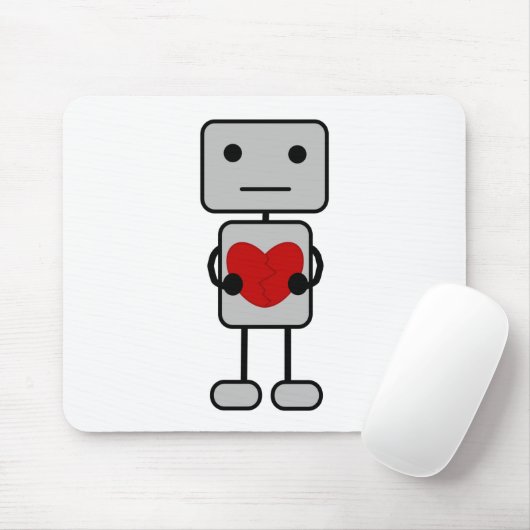 Roboter mit Herz Mousepad (Mit Mouse)