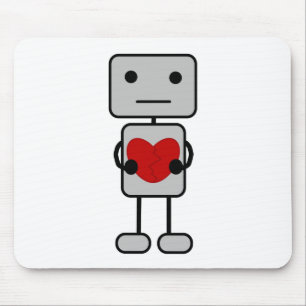 Roboter mit Herz Mousepad