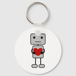 Roboter mit Herz Schlüsselanhänger