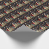 Roboter mit Herz-Wrapping-Papier Geschenkpapier (Ecke)